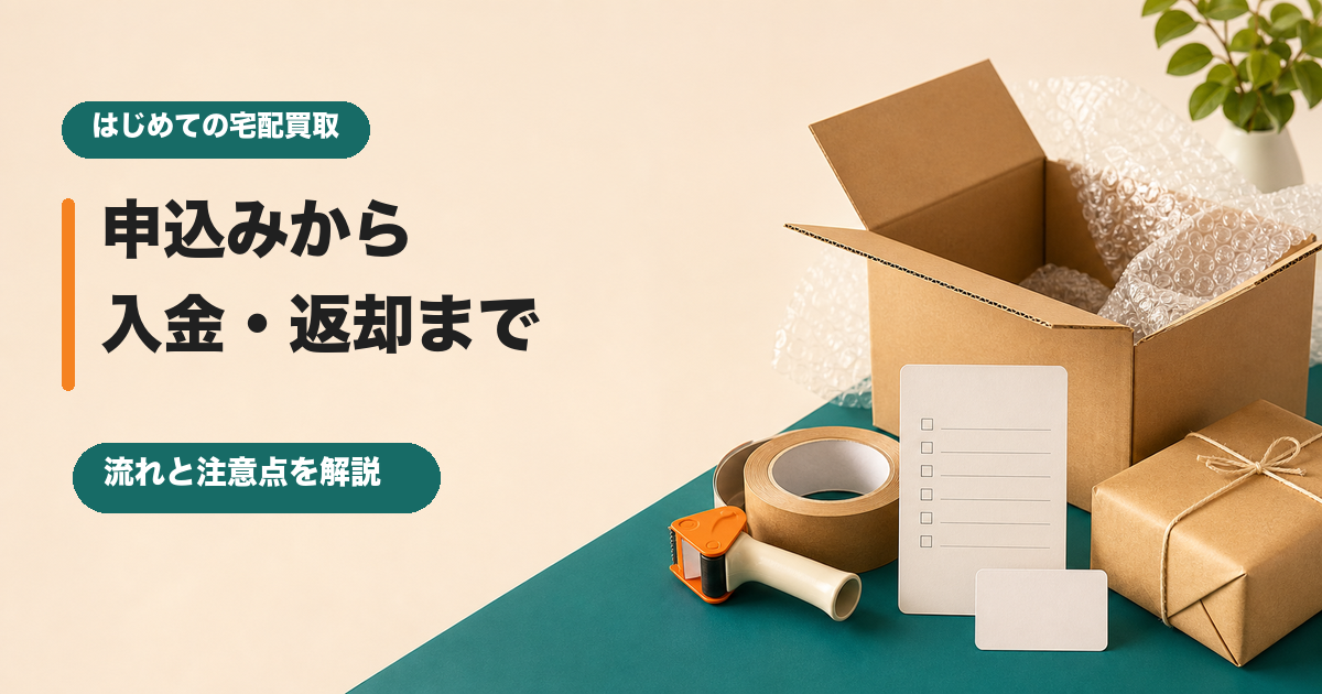 宅配買取が初めての方向けの申込みから入金・返却まで