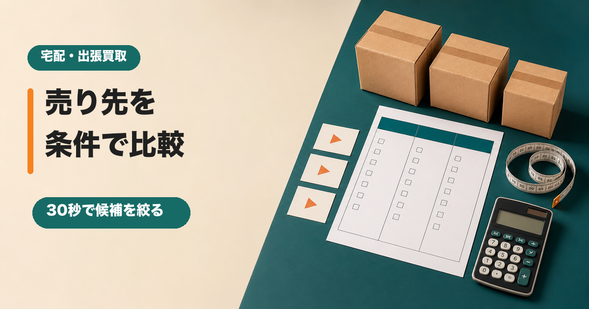 宅配・出張買取の売り先を条件で比較